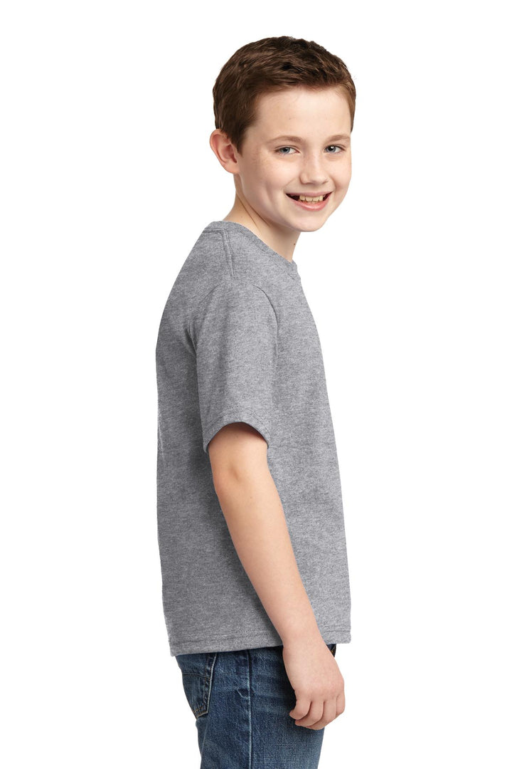 Athletic Hthr Jerzees - Youth Dri-Power 50/50 Cotton/Poly T-Shirt. 29B