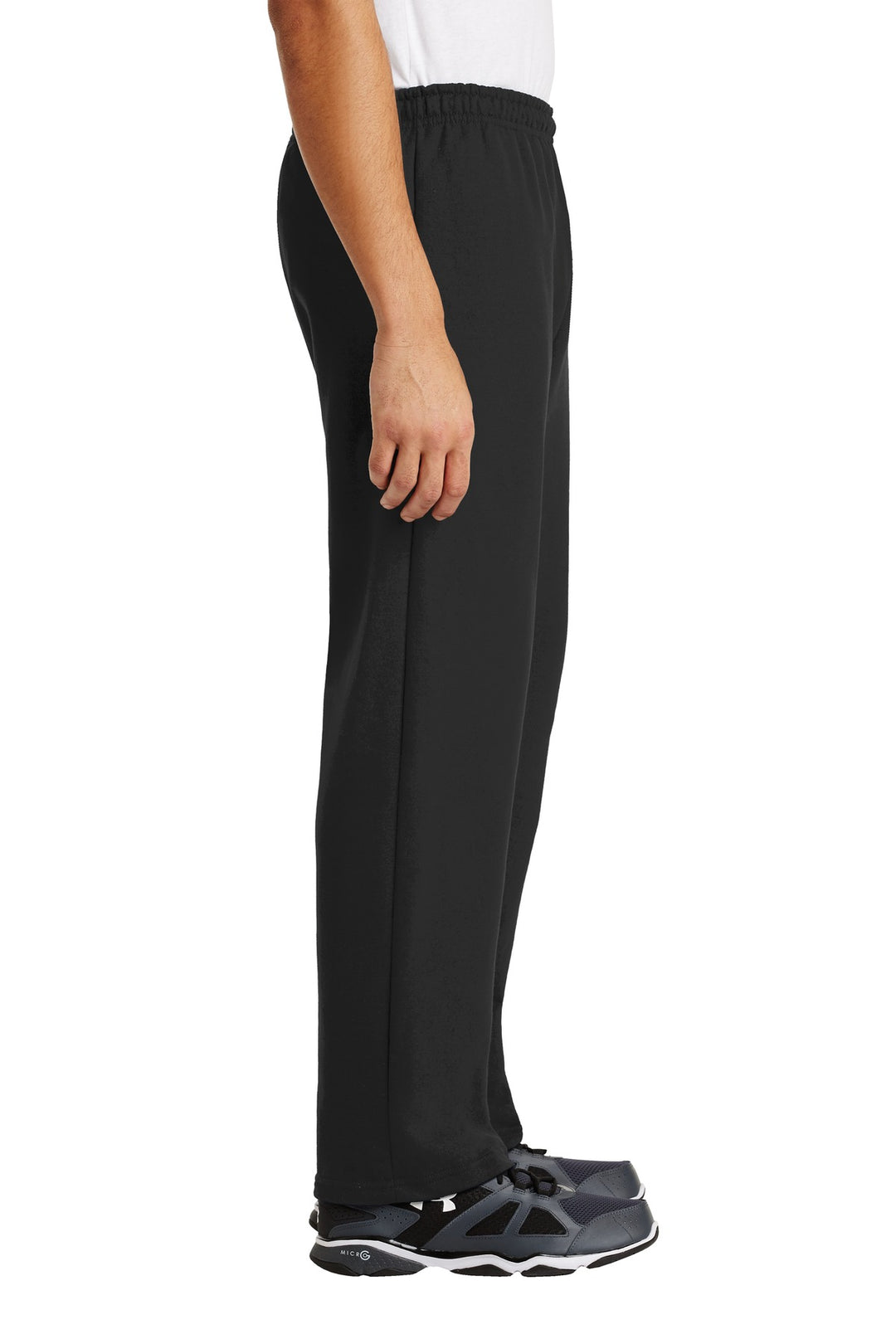 Black Gildan Heavy Blend Open Bottom Sweatpant. 18400
