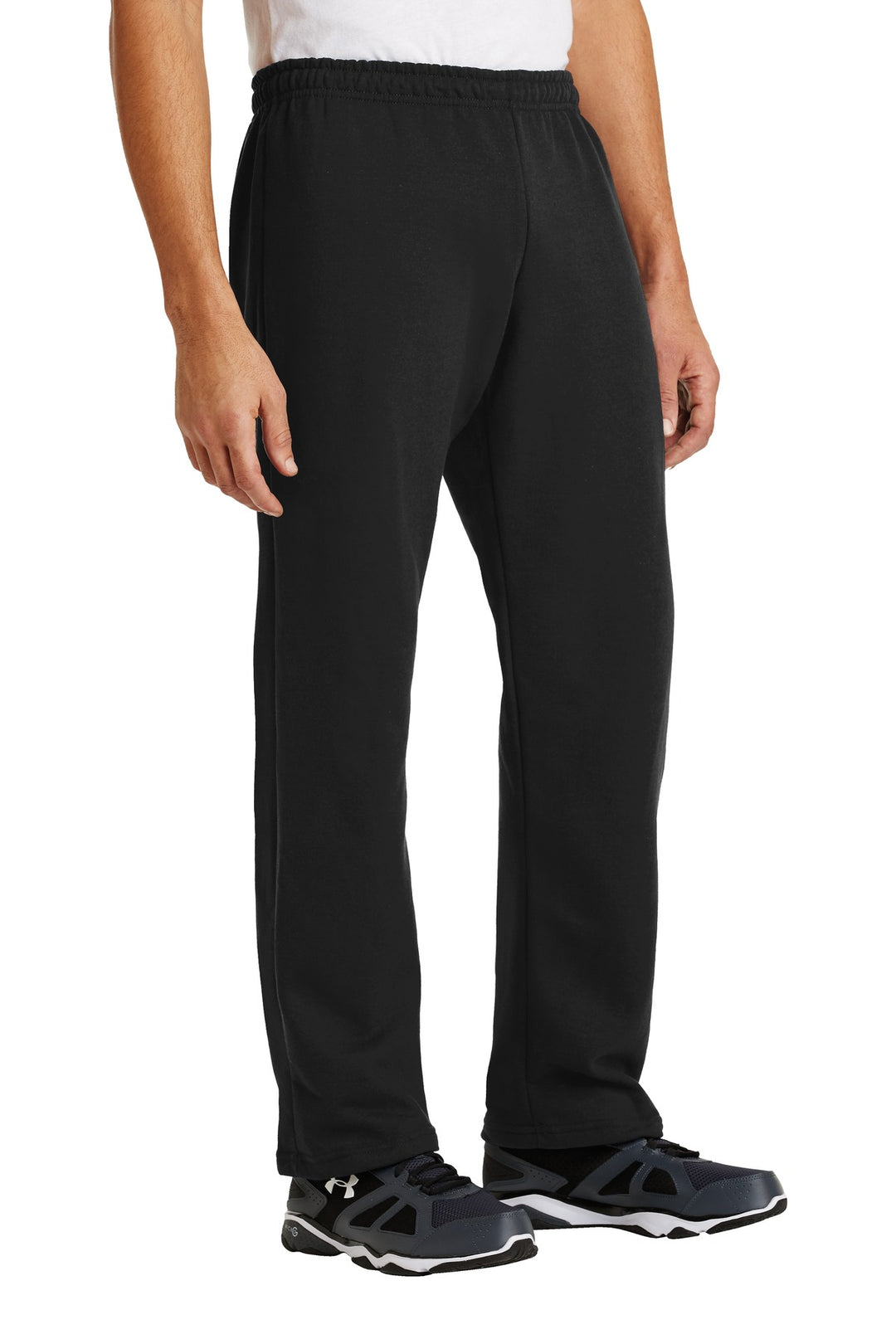Black Gildan Heavy Blend Open Bottom Sweatpant. 18400