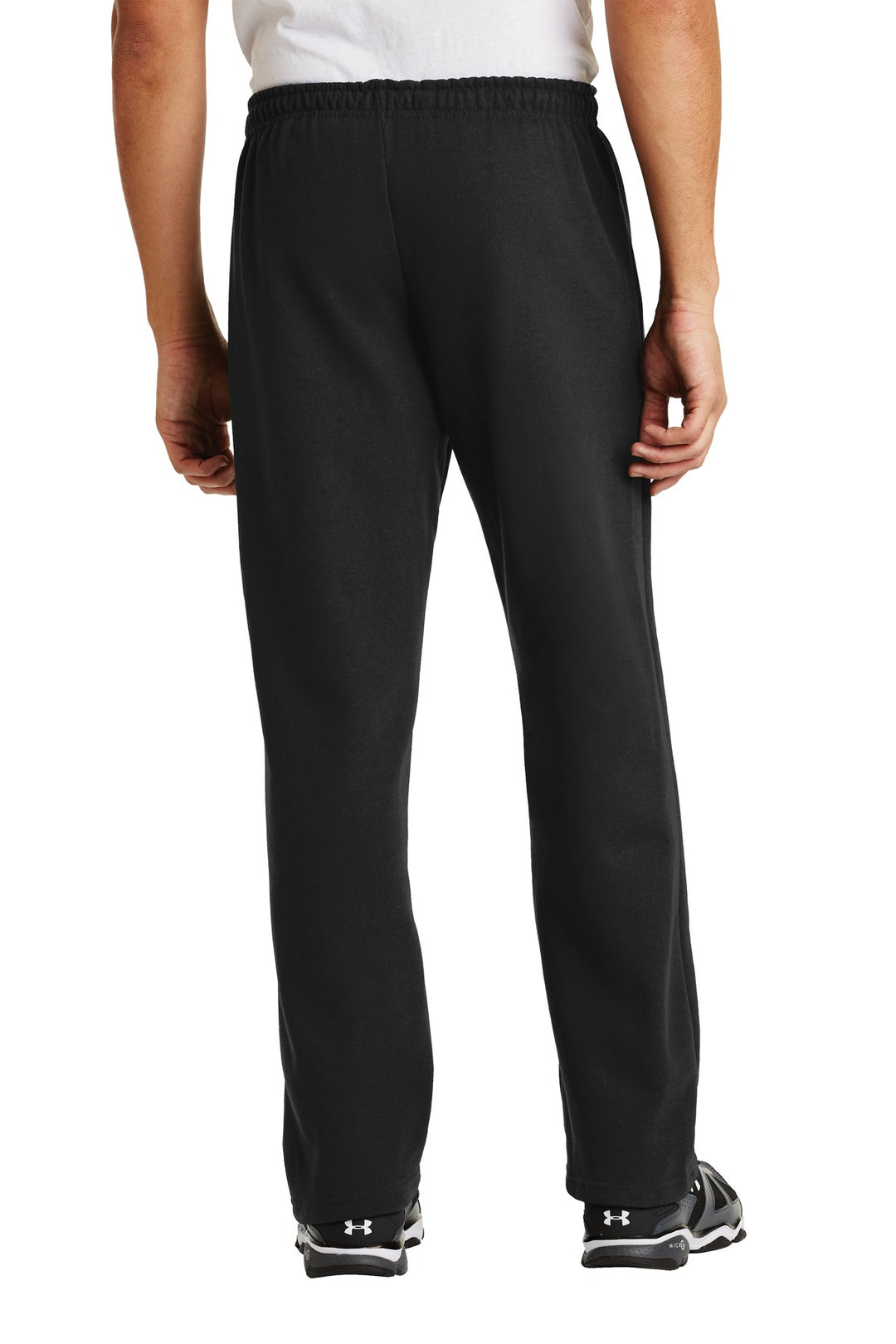 Black Gildan Heavy Blend Open Bottom Sweatpant. 18400