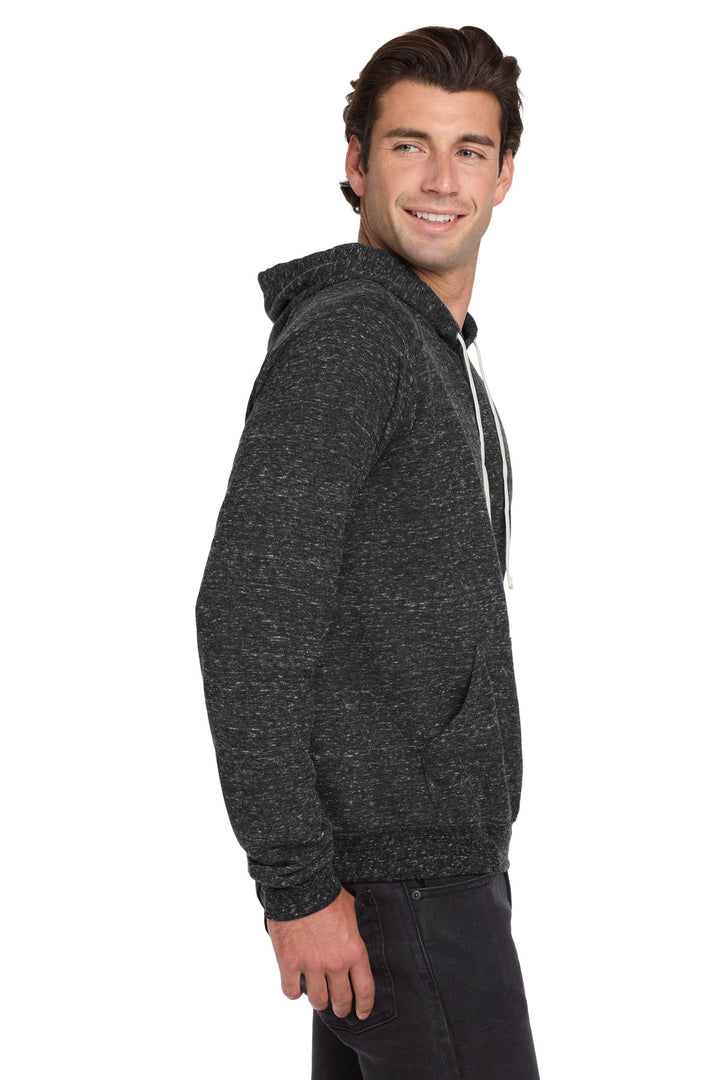 Black Ink Jerzees Snow Heather French Terry Raglan Hoodie 90M