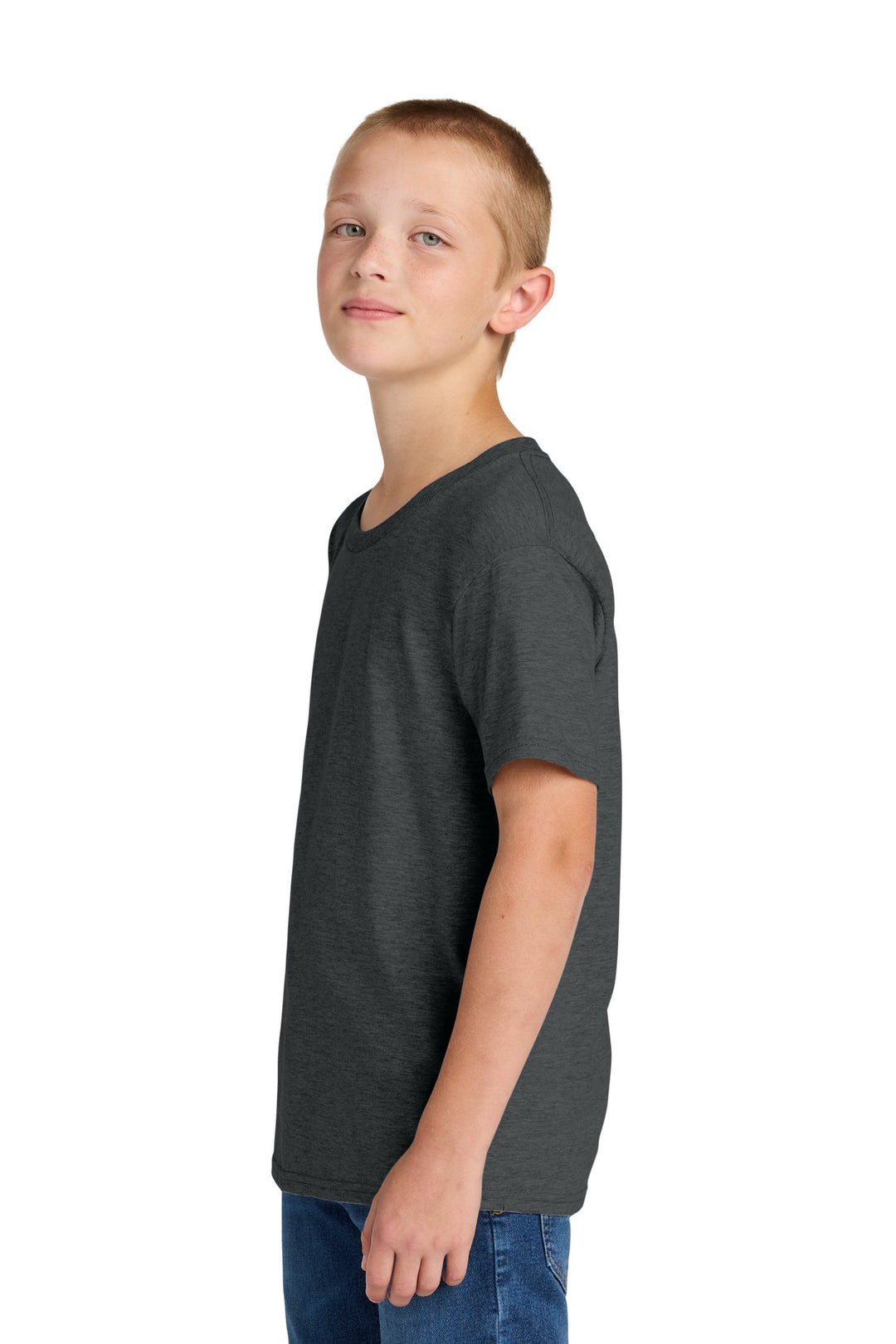 BlkHthr Jerzees Classics Youth Cotton T-Shirt 363Y
