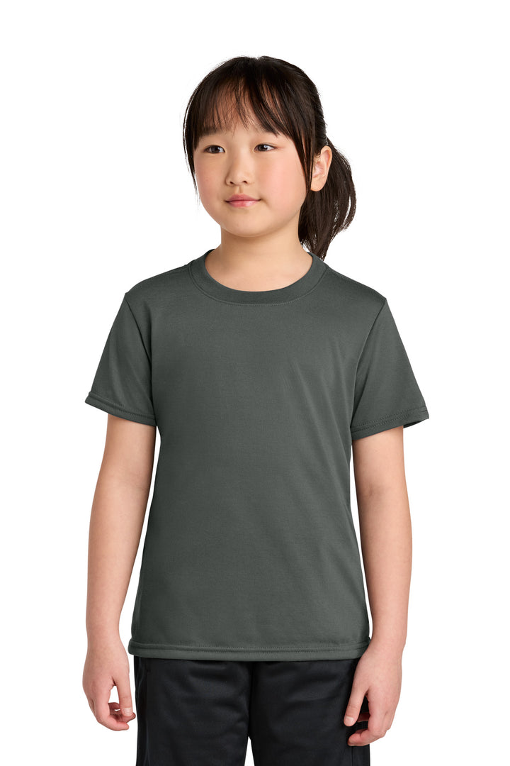 Charcoal Gildan Youth Gildan Performance T-Shirt. 42000B