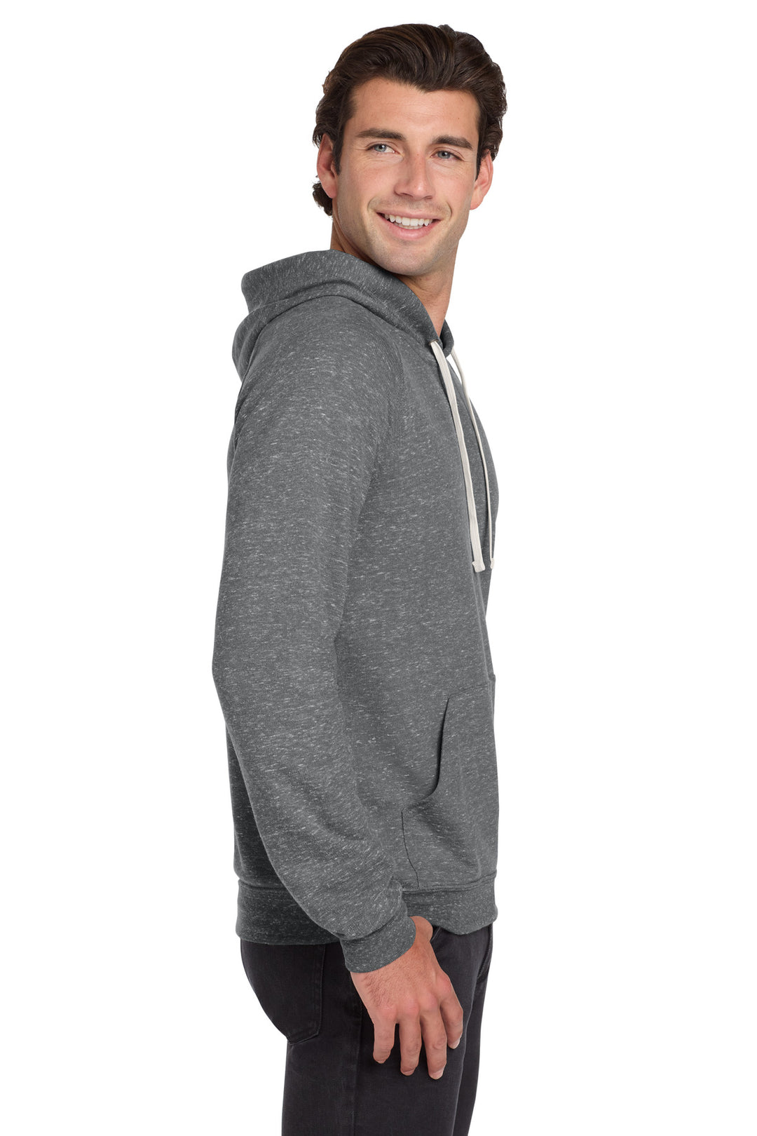 Charcoal Jerzees Snow Heather French Terry Raglan Hoodie 90M
