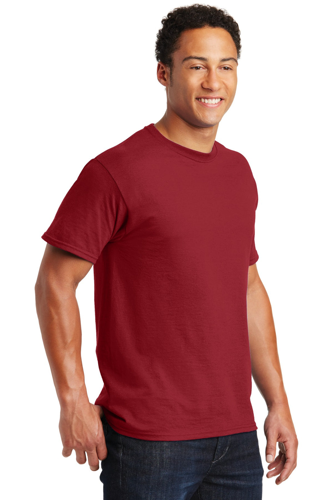 Crimson Jerzees - Dri-Power 50/50 Cotton/Poly T-Shirt. 29M