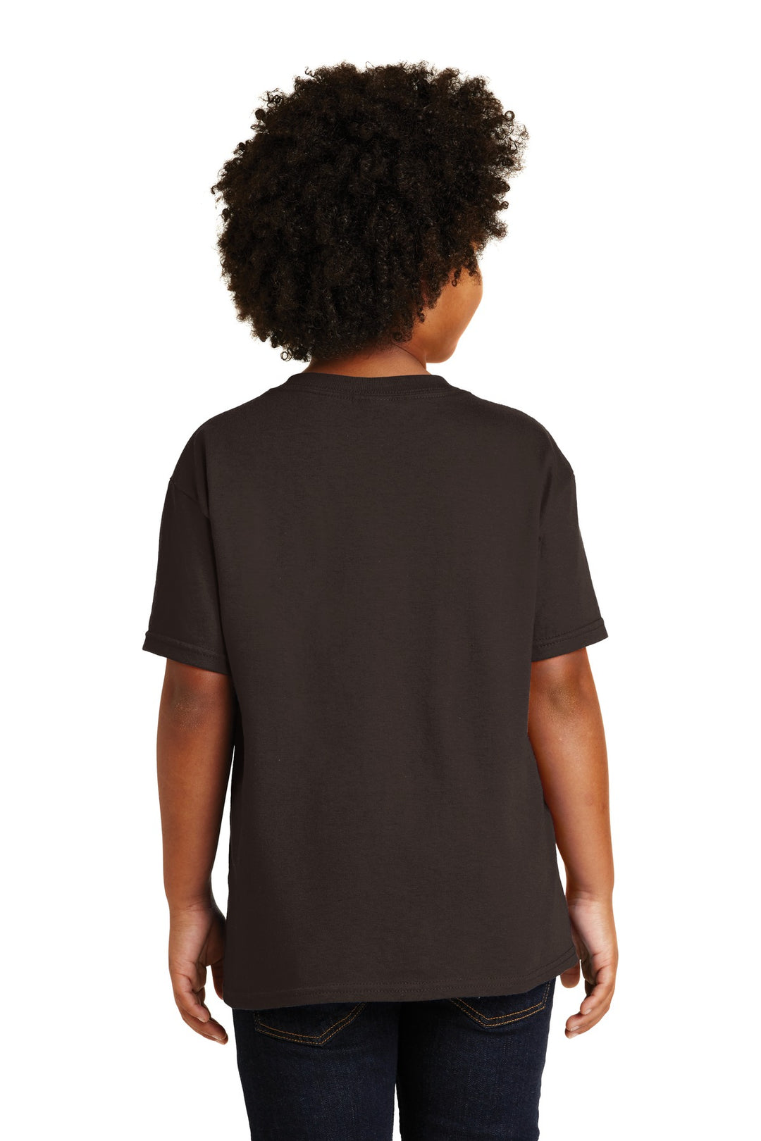 Dark Chocolate Gildan - Youth Heavy Cotton 100% Cotton T-Shirt. 5000B