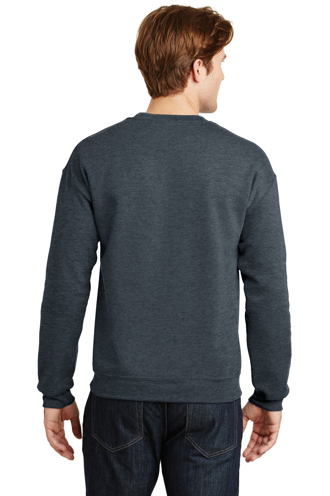 Dark Heather Gildan Heavy Blend Crewneck Sweatshirt. 18000