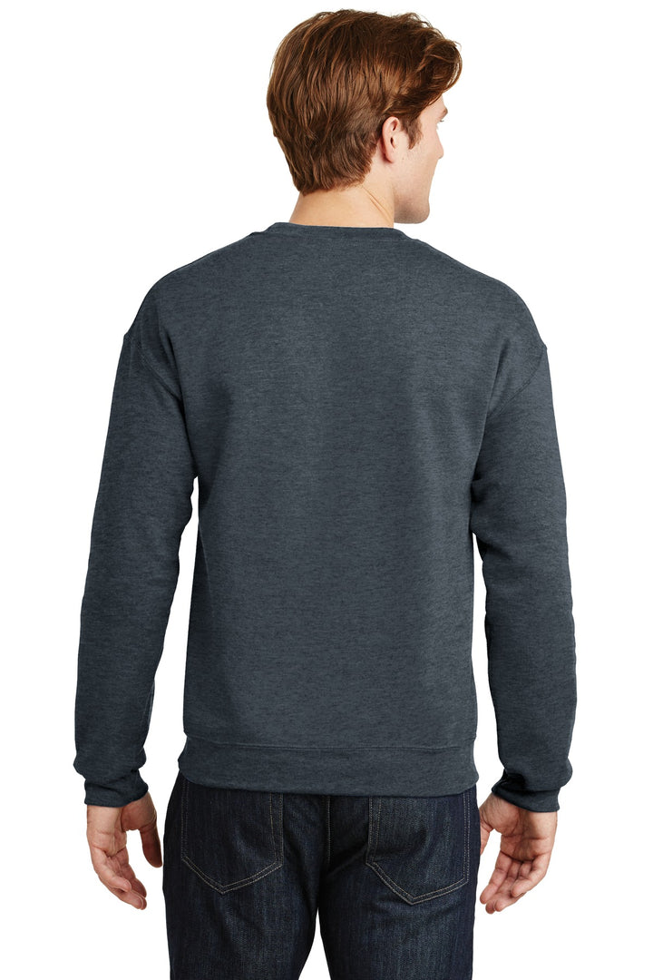 Dark Heather Gildan Heavy Blend Crewneck Sweatshirt. 18000