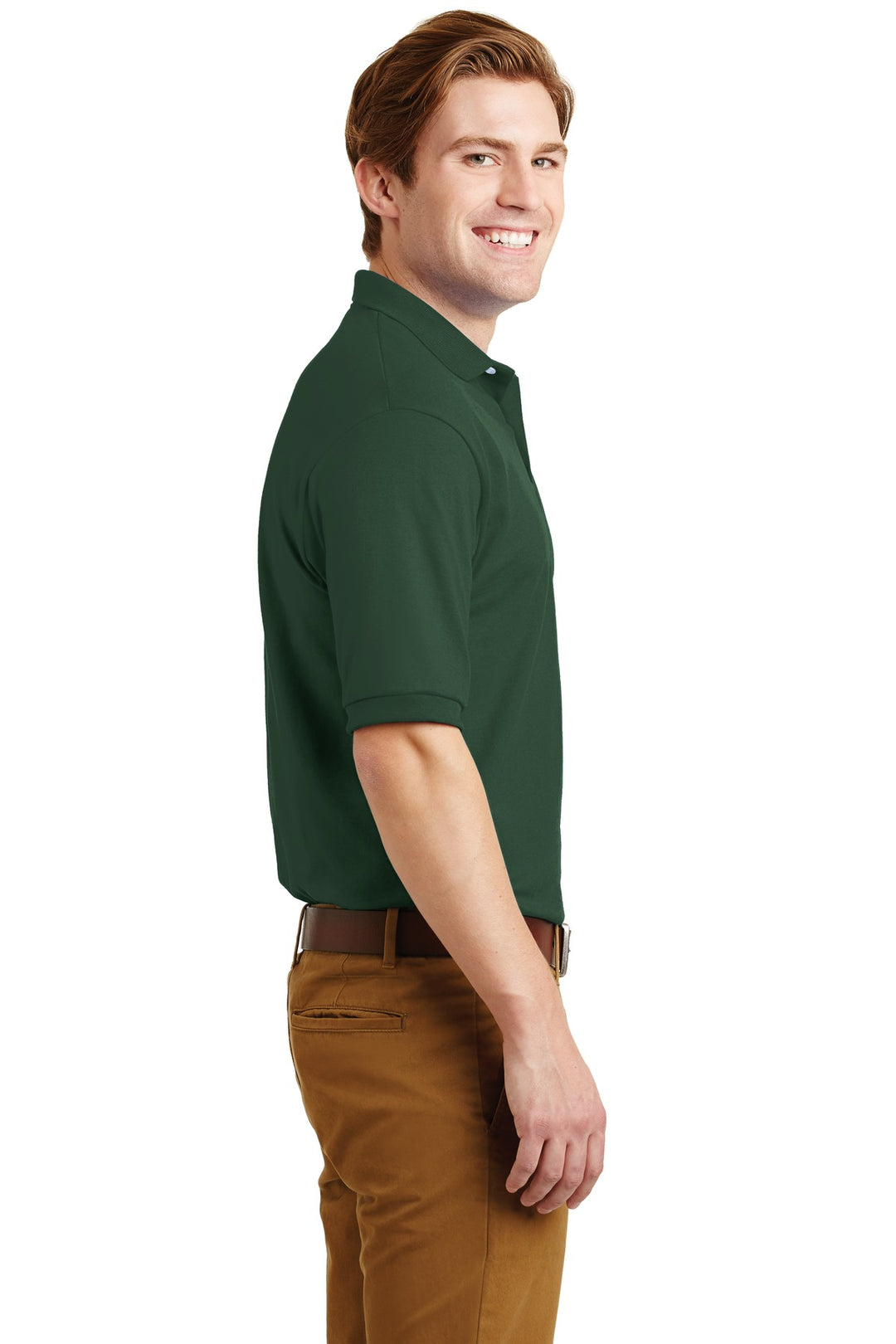Forest Green Jerzees Dri-Power Sport Shirt. 437M
