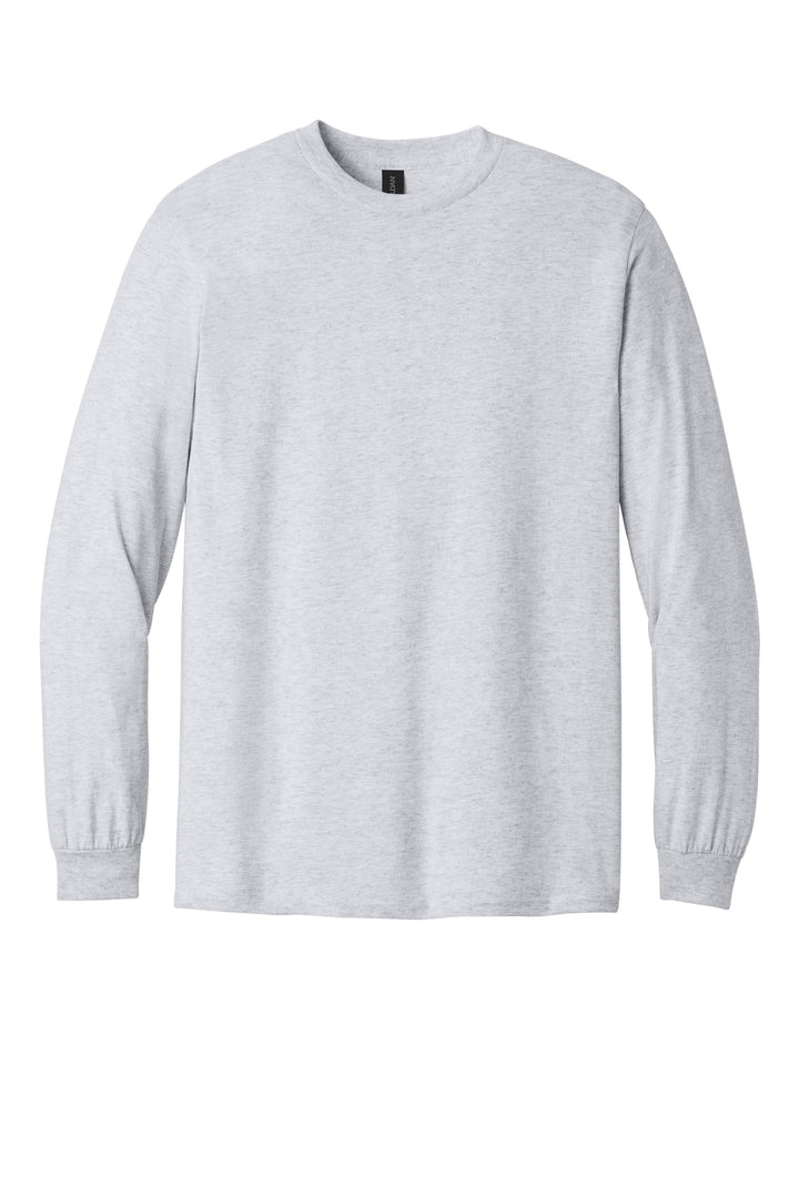Front View of Ash Gildan - Heavy Cotton 100% Cotton Long Sleeve T-Shirt. 5400