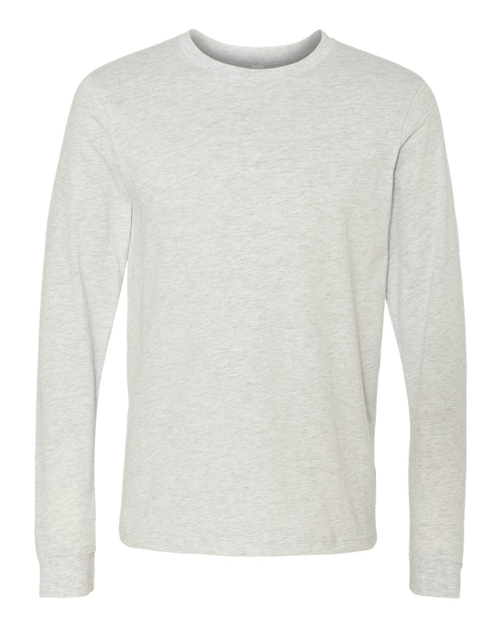 Front View of Ash Jersey Long Sleeve Tee - 3501