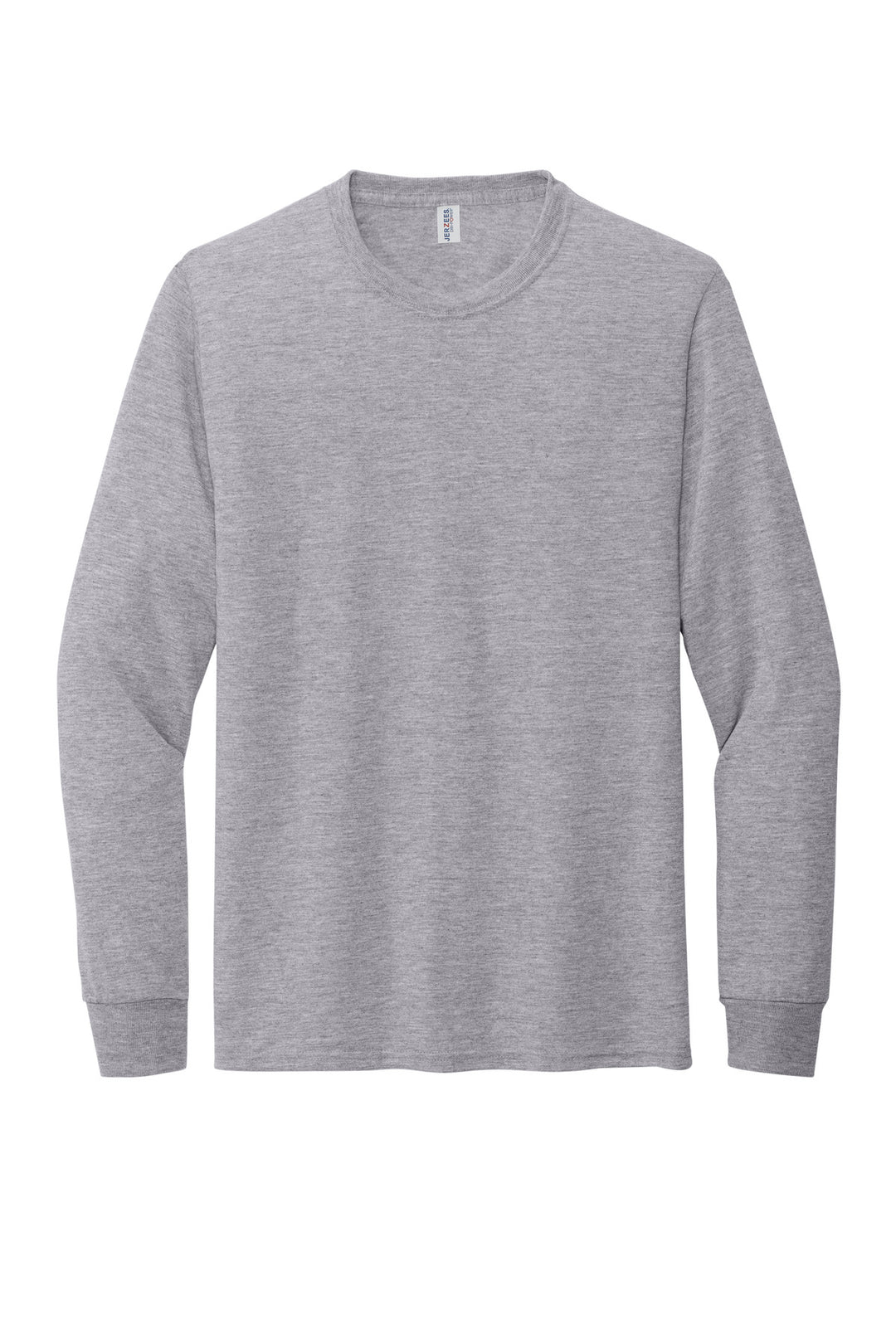 Front View of AthlHthr Jerzees Dri-Power 100% Polyester Long Sleeve T-Shirt 21LS