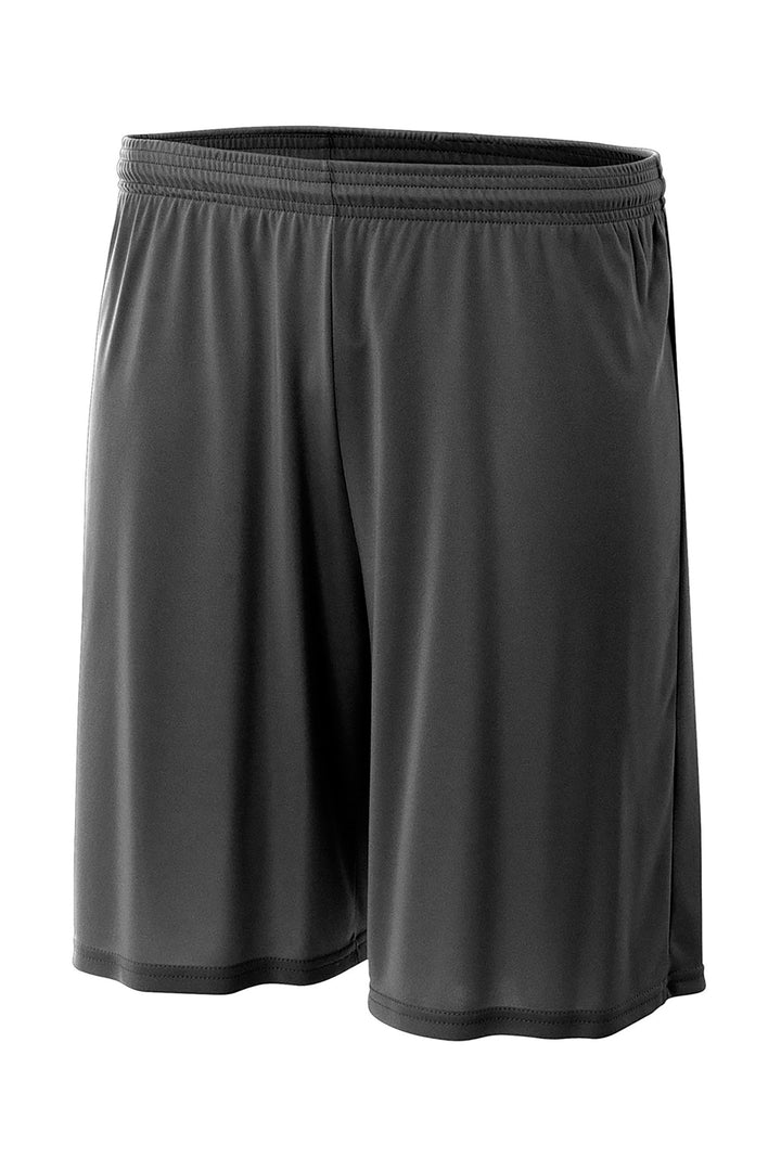 Front View of Black A4 Youth Cooling Performance 6" Short A4NB5244