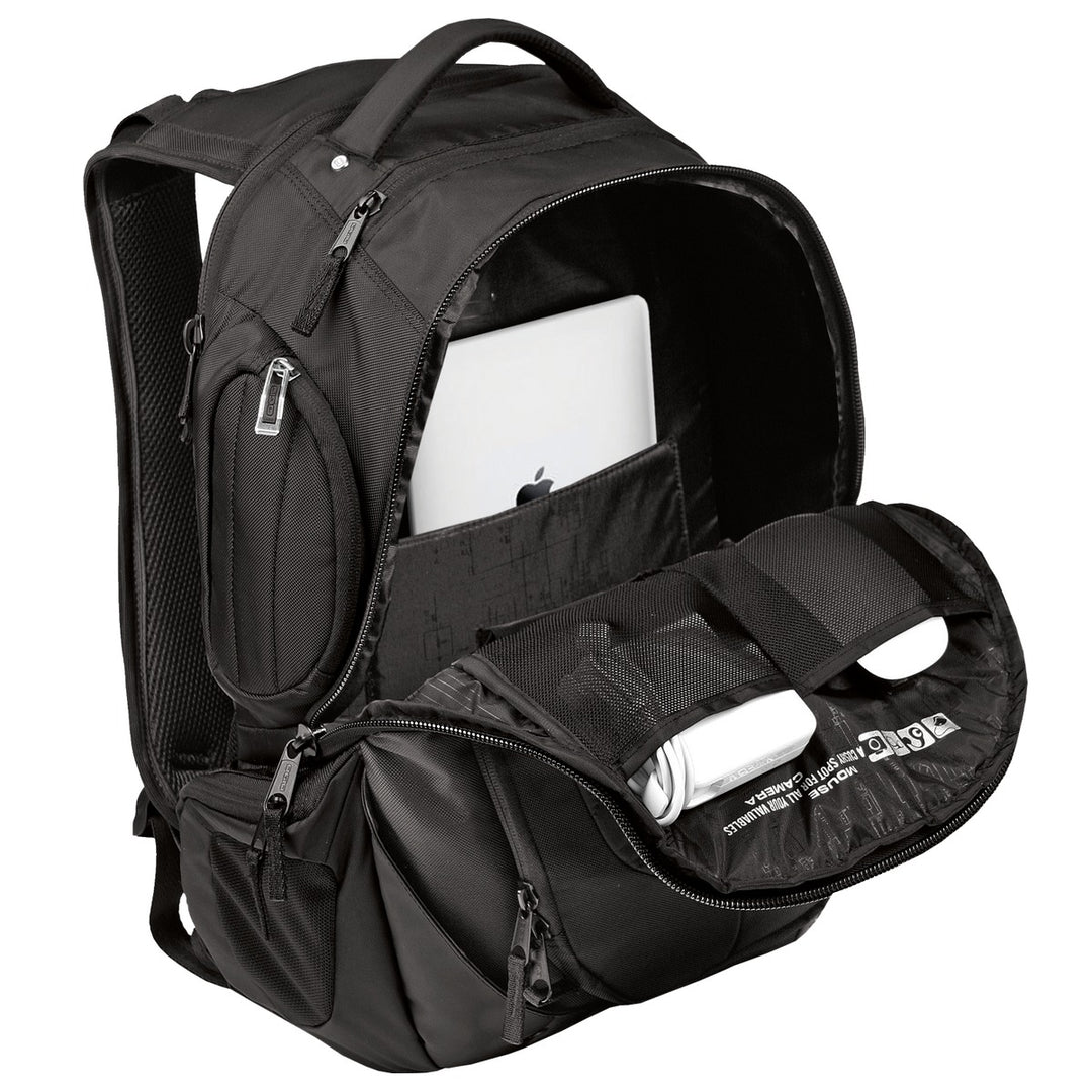 Front View of Black OGIO - Squadron Pack. 411047