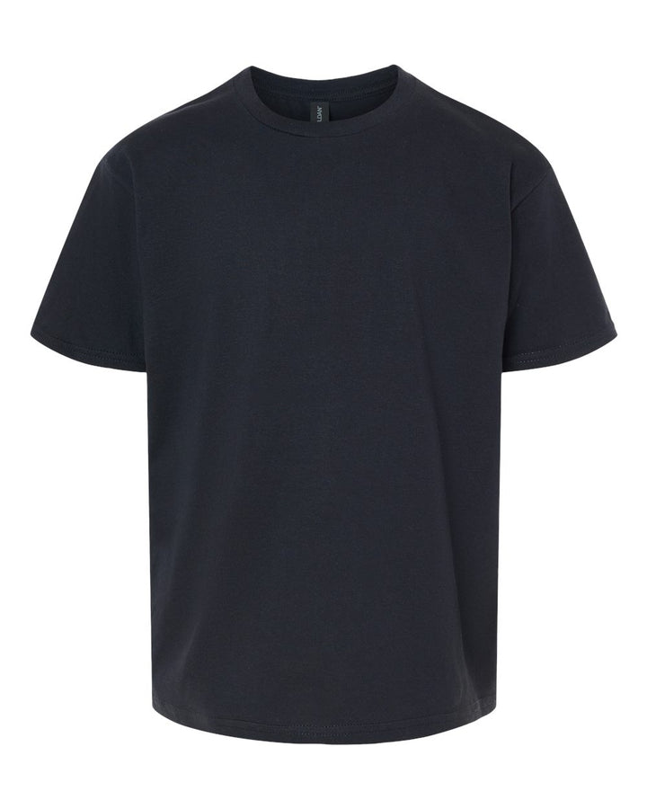 Front View of Black Softstyle® Youth T-Shirt - 64000B