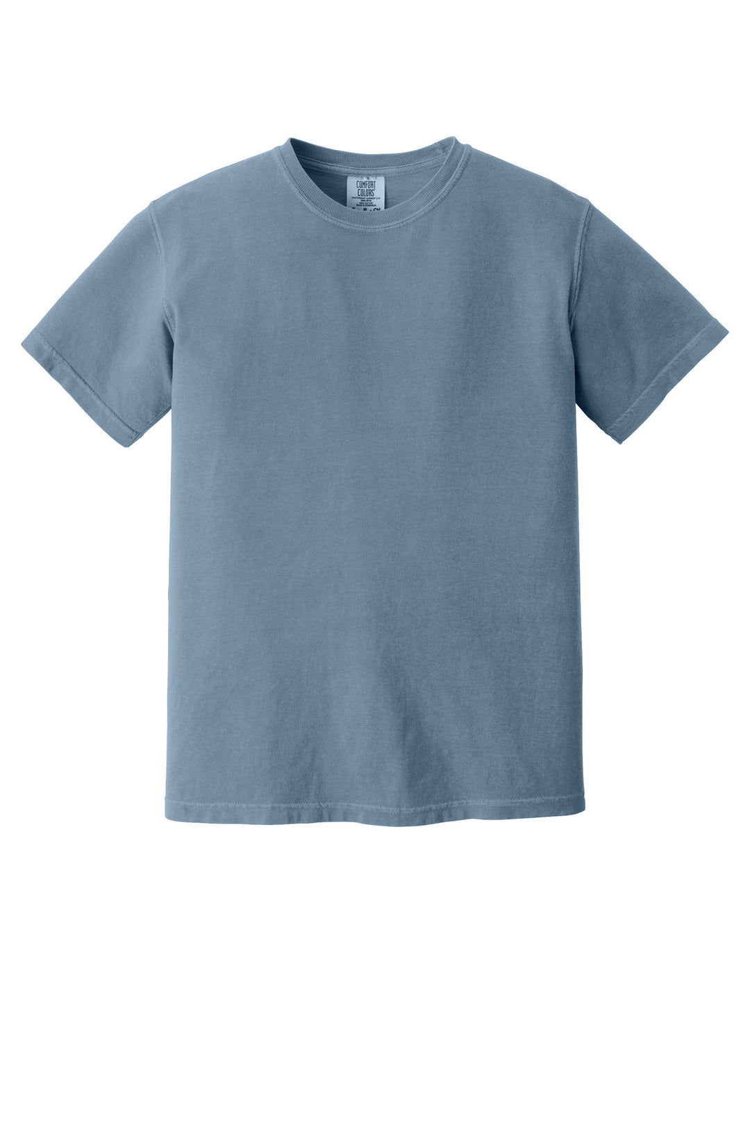 Front View of Blue Jean COMFORT COLORS Heavyweight Ring Spun Tee. 1717