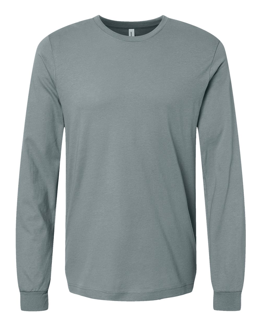 Front View of Blue Storm Jersey Long Sleeve Tee - 3501