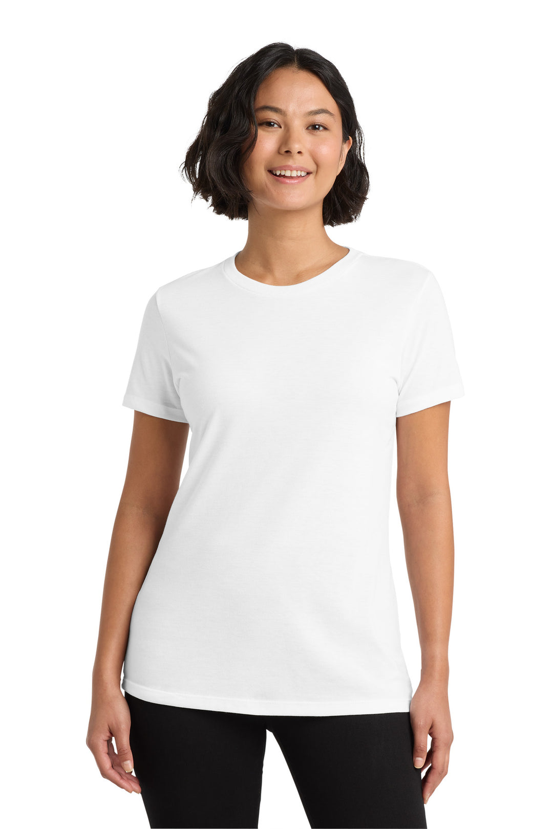 Front View of BrtWhite Allmade Women's Tri-Blend Tee AL2008