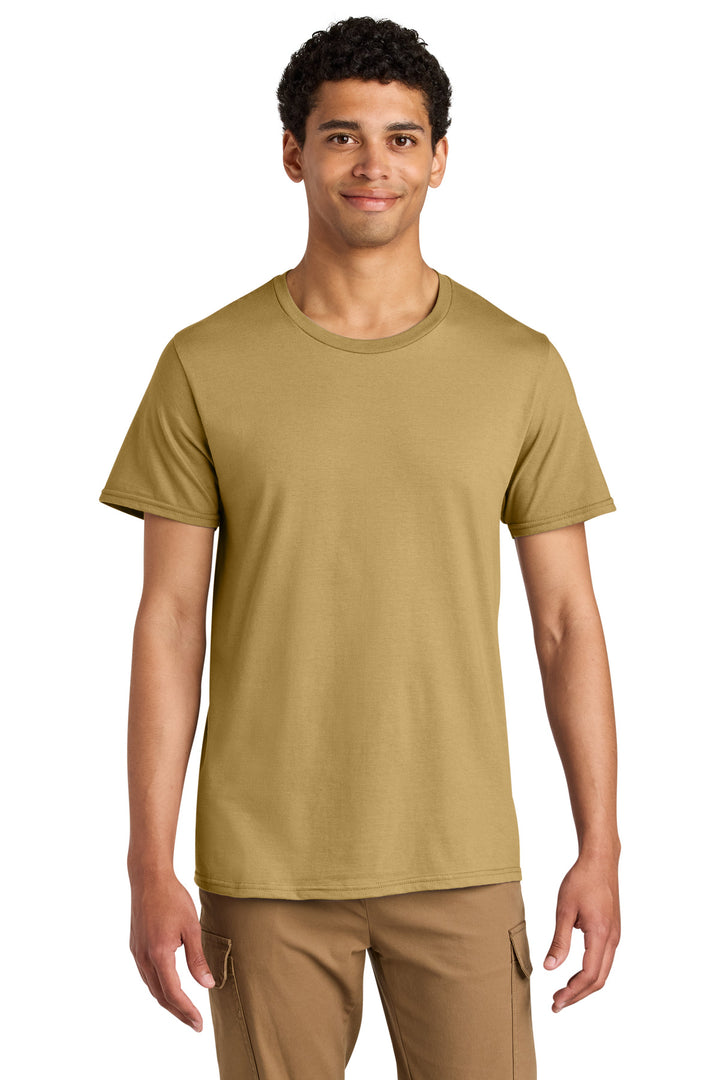 Front View of Bttersctch Jerzees Unisex Premium Combed Ring Spun Cotton Tee 570M