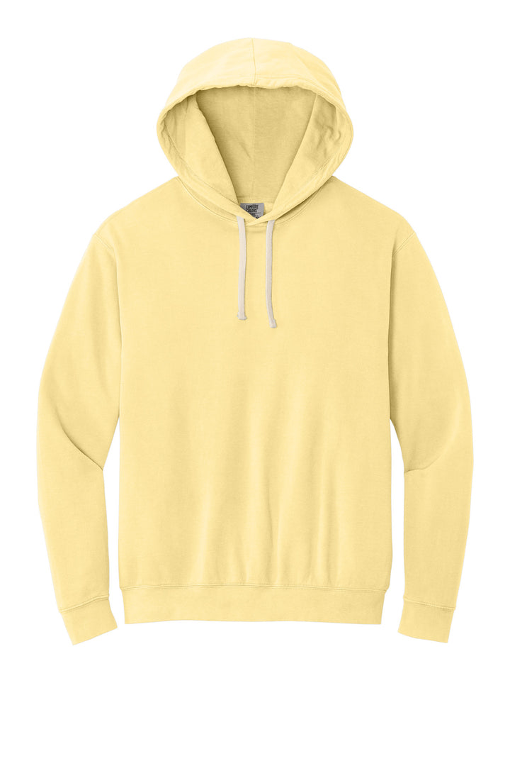 Front View of Butter Comfort Colors Lightweight Hooded Sweatshirt 1467