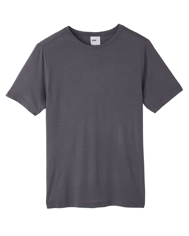 Front View of Carbon Unisex Fusion ChromaSoft™ Performance T-Shirt - CE111