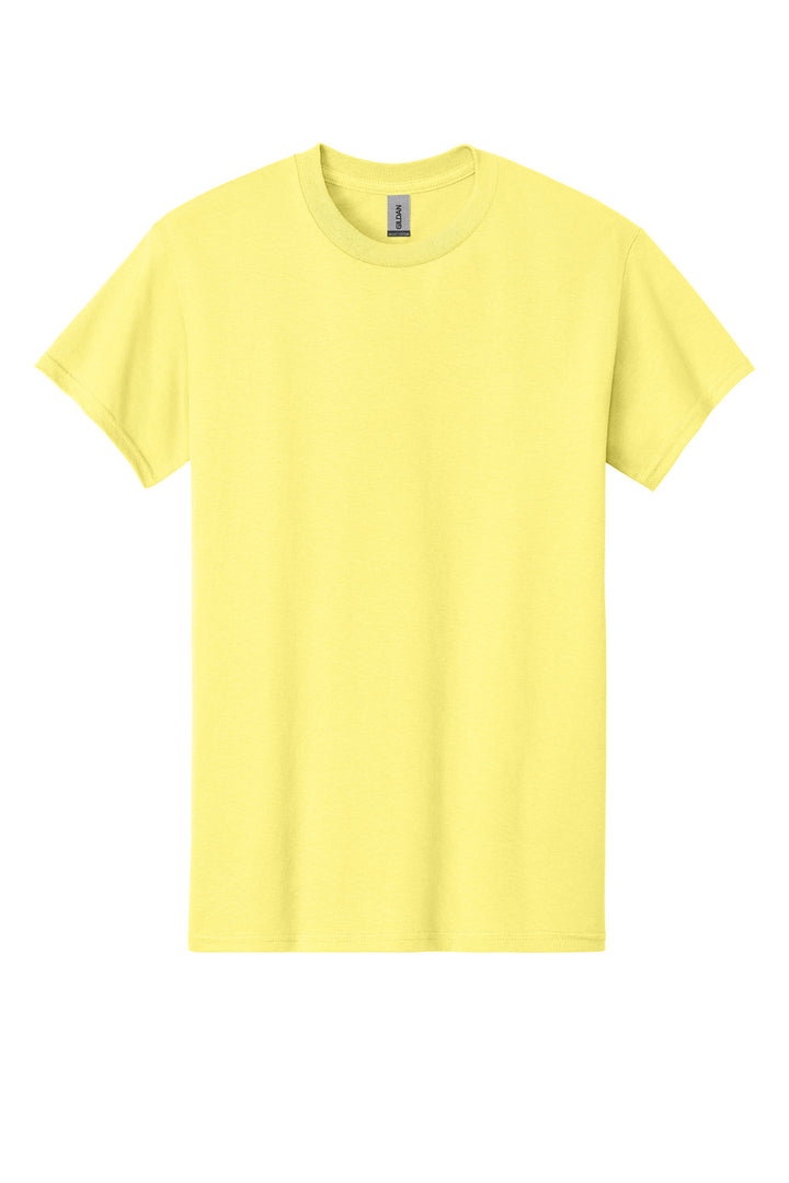 Front View of Cornsilk Gildan - Heavy Cotton 100% Cotton T-Shirt. 5000