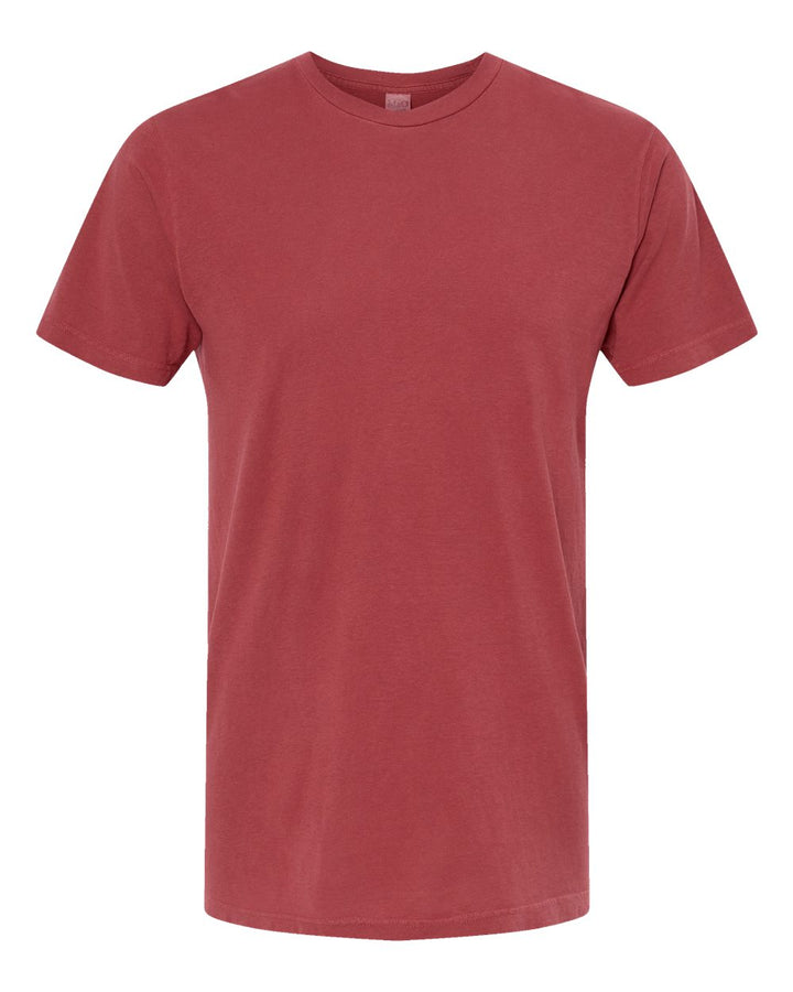 Front View of Crimson Vintage Garment-Dyed T-Shirt - 6500M