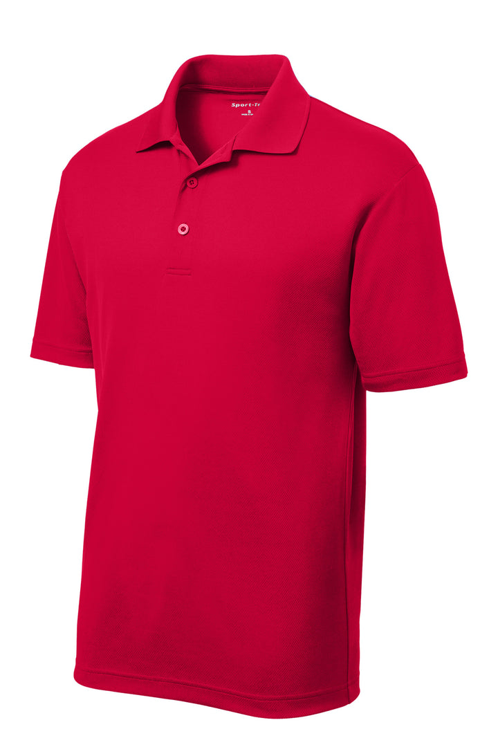 Front View of DeepRed Sport-Tek PosiCharge RacerMesh Polo. ST640