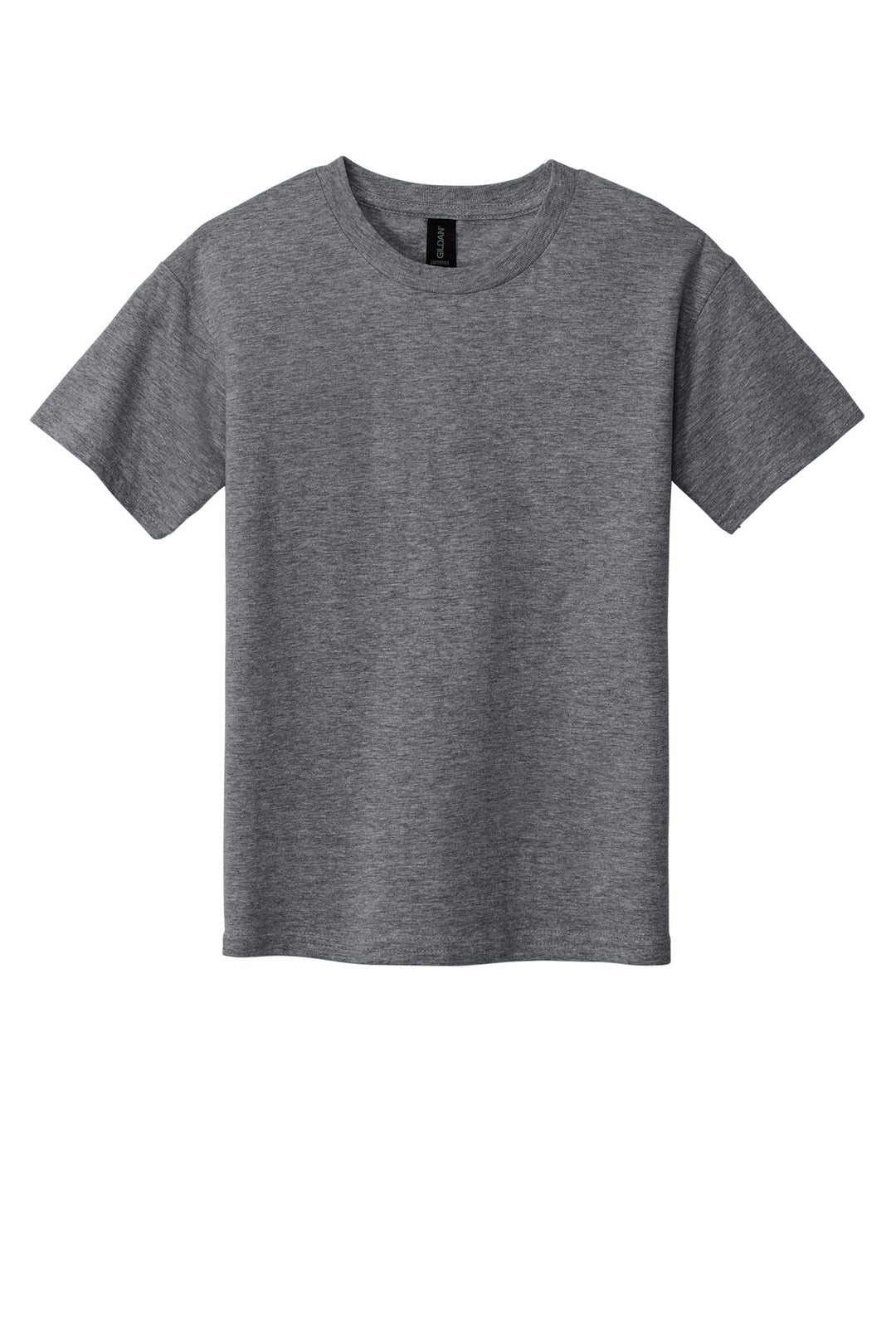 Front View of GphHeather Gildan Youth Softstyle T-Shirt 64000B