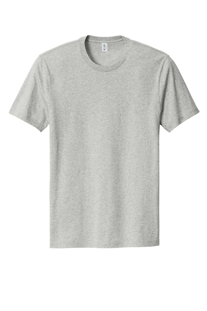 Front View of GrntGryHtr Allmade Unisex Organic Cotton Tee. AL2100