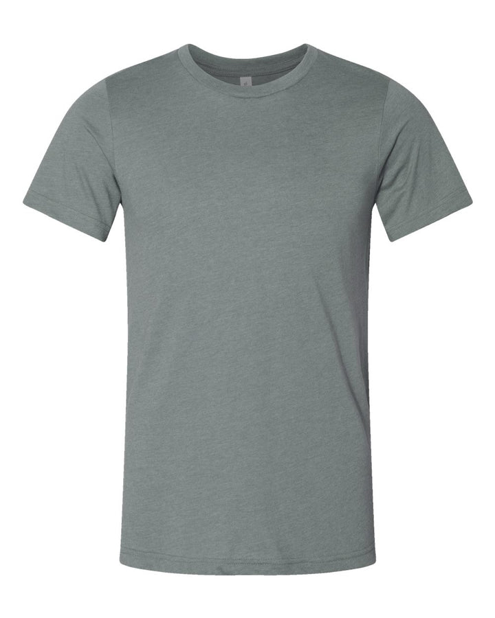 Front View of Heather Blue Storm CVC Jersey Tee - 3001CVC