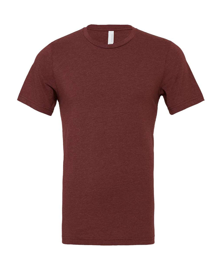 Front View of Heather Cardinal CVC Jersey Tee - 3001CVC