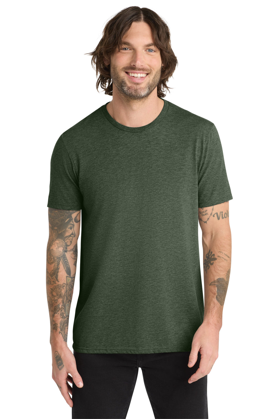 Front View of HerbGreen Allmade Unisex Tri-Blend Tee AL2004