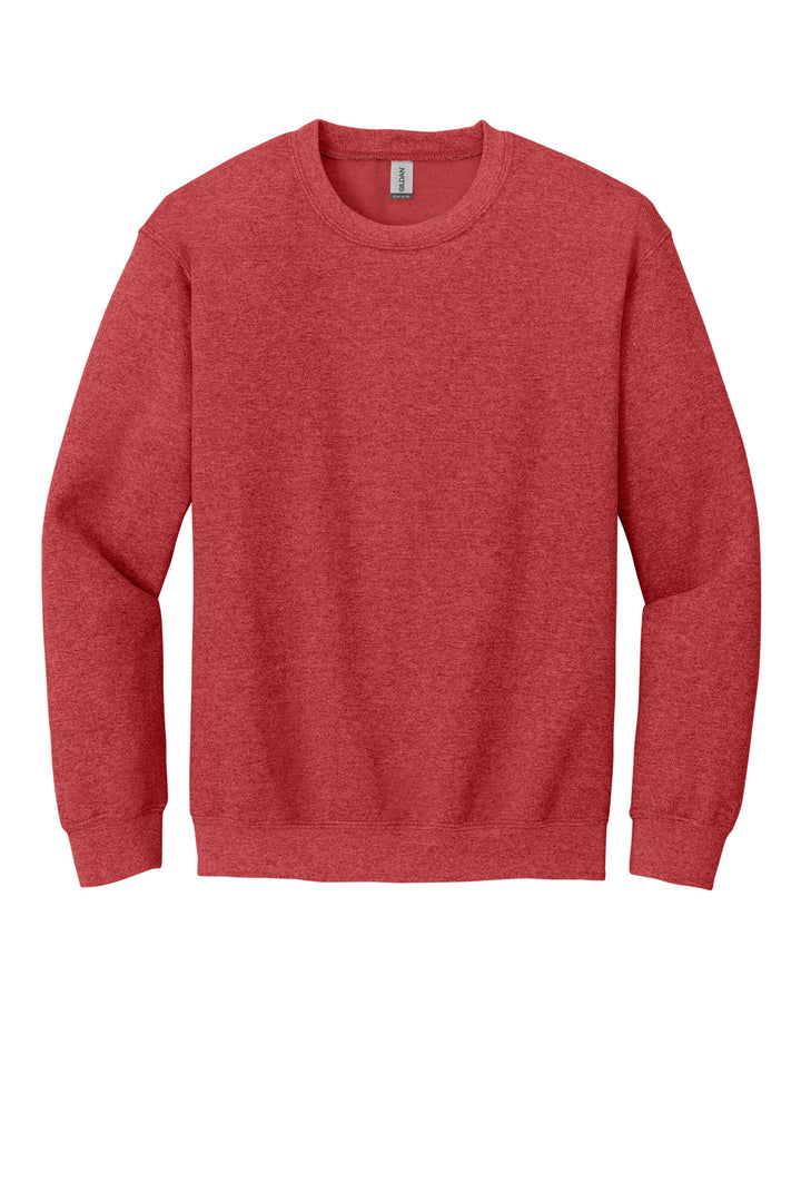 Front View of HtrScarRed Gildan Heavy Blend Crewneck Sweatshirt. 18000