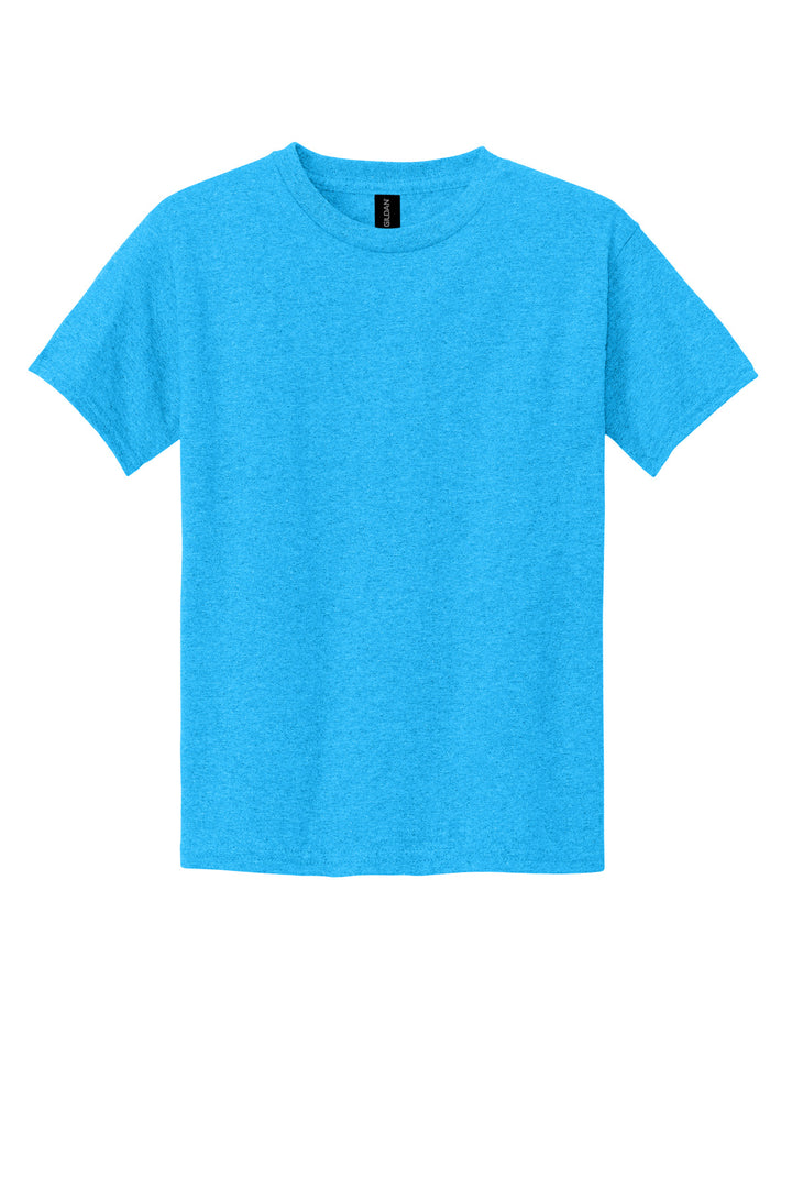 Front View of HtSapphire Gildan - Youth Heavy Cotton 100% Cotton T-Shirt. 5000B