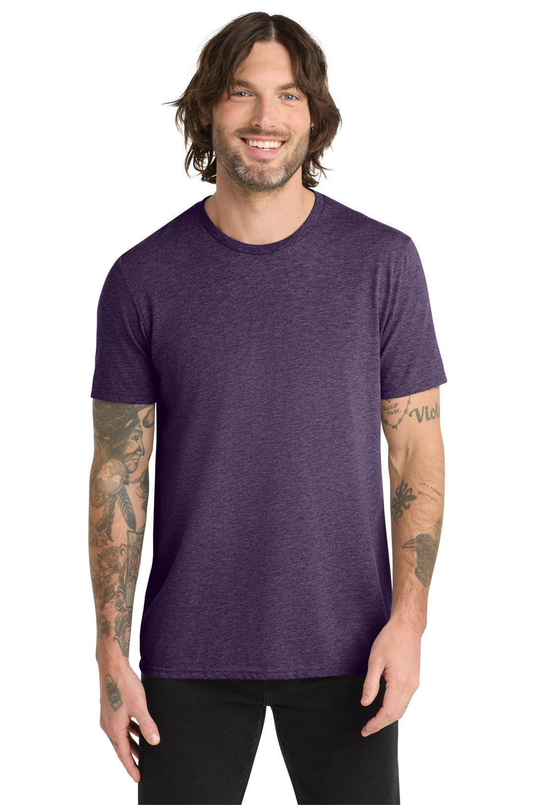Front View of Hucklebry Allmade Unisex Tri-Blend Tee AL2004