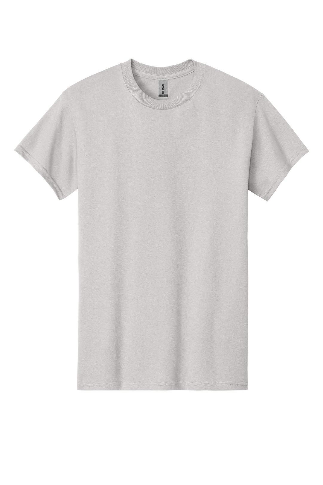 Front View of Ice Grey Gildan - Heavy Cotton 100% Cotton T-Shirt. 5000