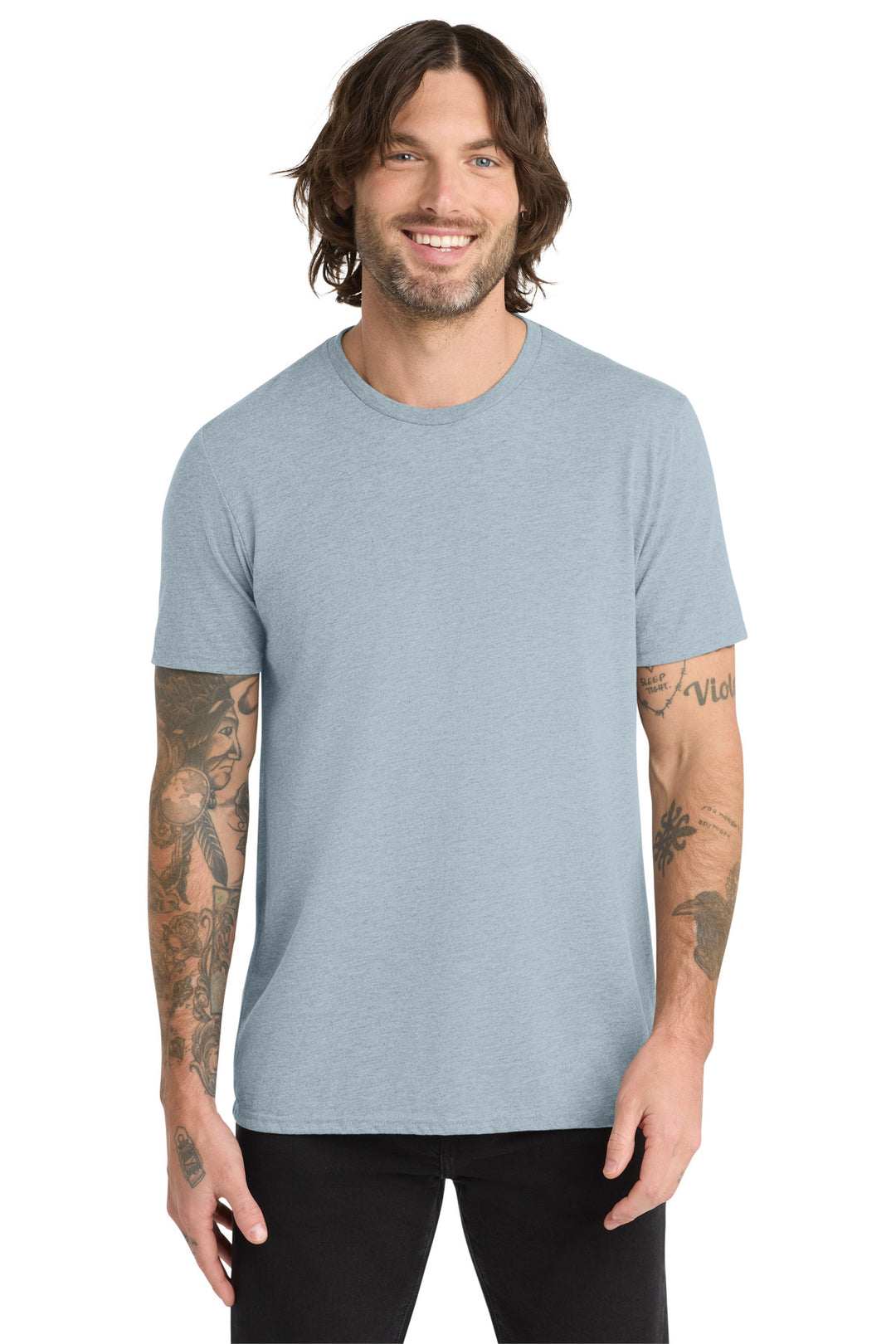 Front View of ILikeUBlue Allmade Unisex Tri-Blend Tee AL2004