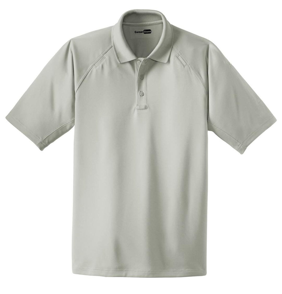 Front View of Light Grey CornerStone Tall Select Snag-Proof Tactical Polo. TLCS410