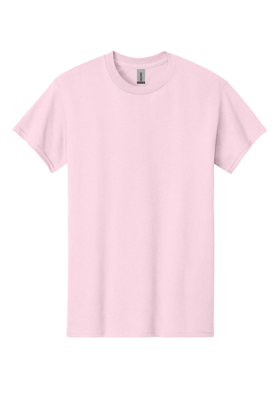 Front View of Light Pink Gildan - Heavy Cotton 100% Cotton T-Shirt. 5000