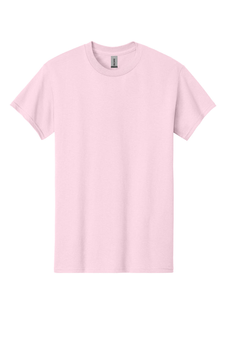 Front View of Light Pink Gildan - Heavy Cotton 100% Cotton T-Shirt. 5000