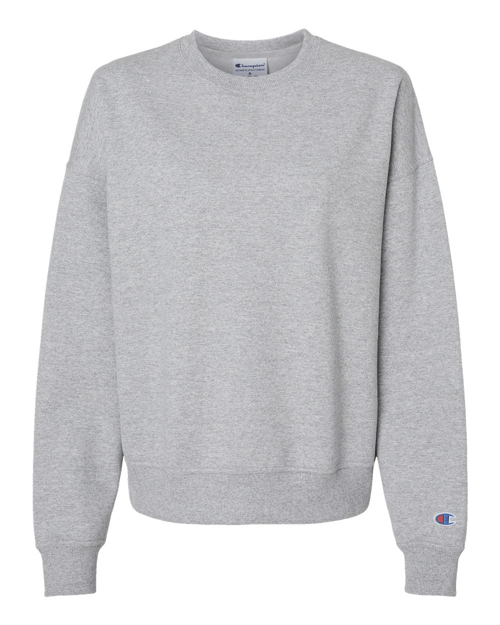 Front View of Light Steel Powerblend® Women's Crewneck Sweatshirt - S650