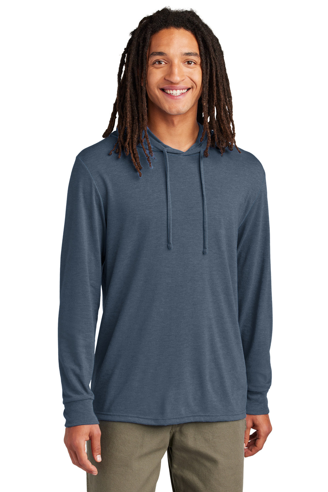 Front View of RebelBlue Allmade Unisex Tri-Blend Hoodie Tee AL6003