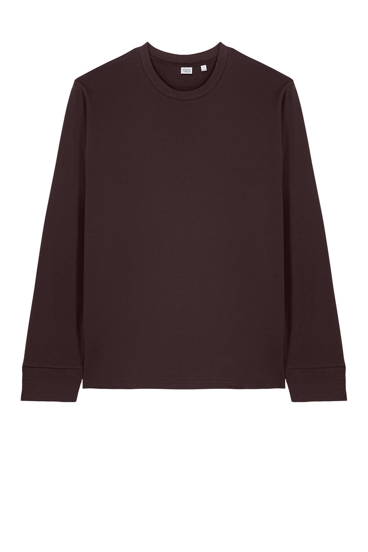 Front View of RedBrown Stanley/Stella Unisex Creator 2.0 Long Sleeve Tee SXU022