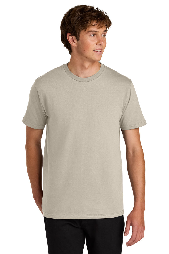 Front View of Sand Gildan Softstyle Midweight Tee 65000