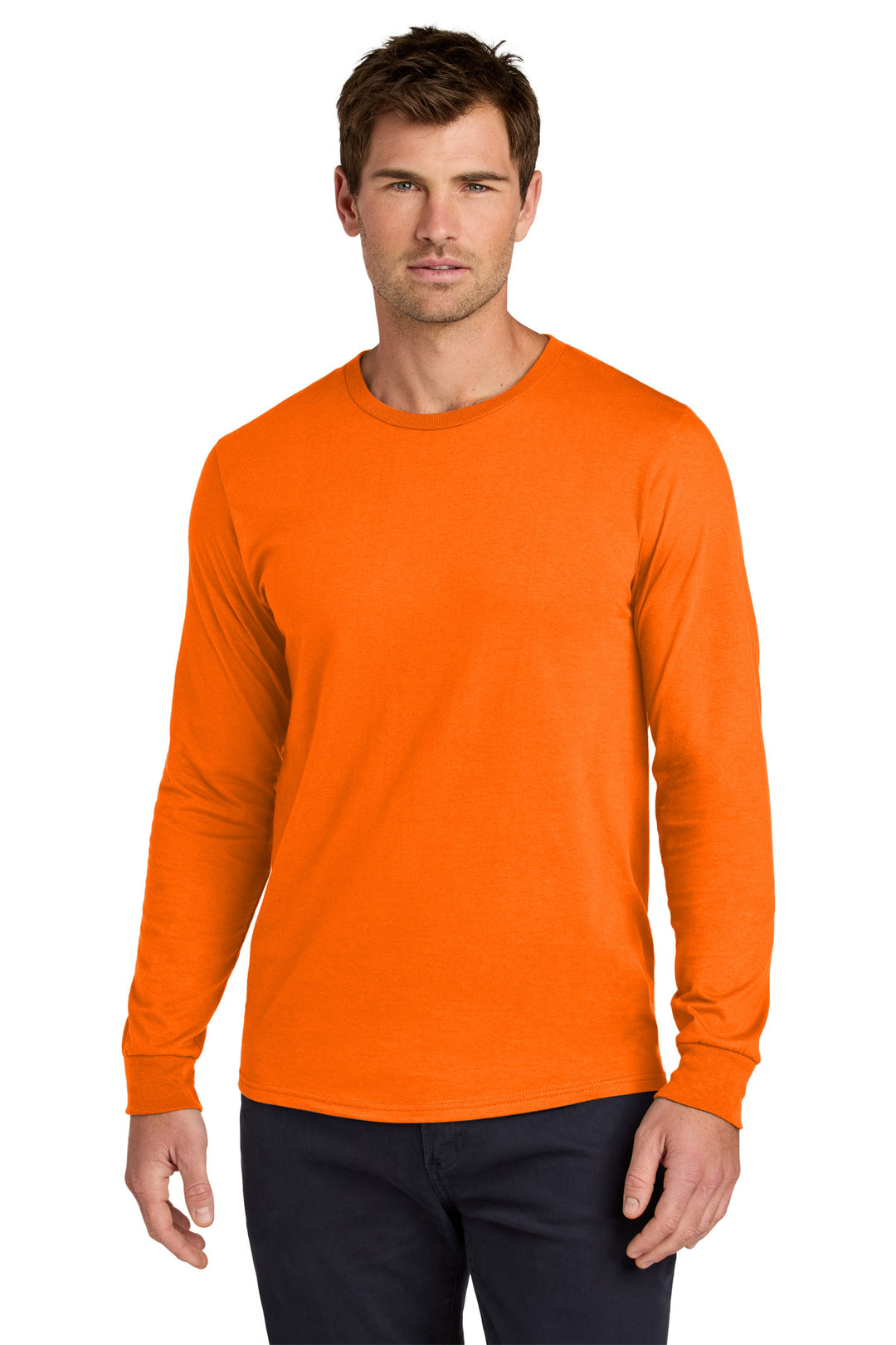 Front View of SftyOrg Jerzees Classics Unisex Cotton Long Sleeve T-Shirt 363L