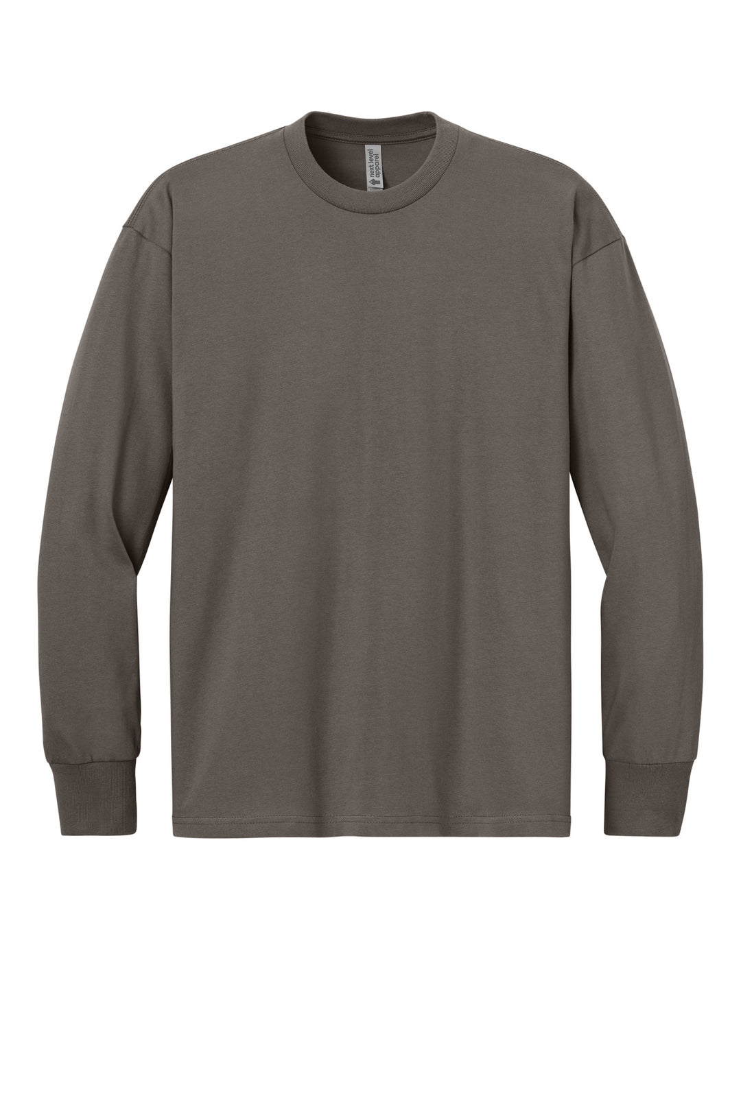 Front View of Shiitake Next Level Apparel Heavyweight Long Sleeve Tee NL7211