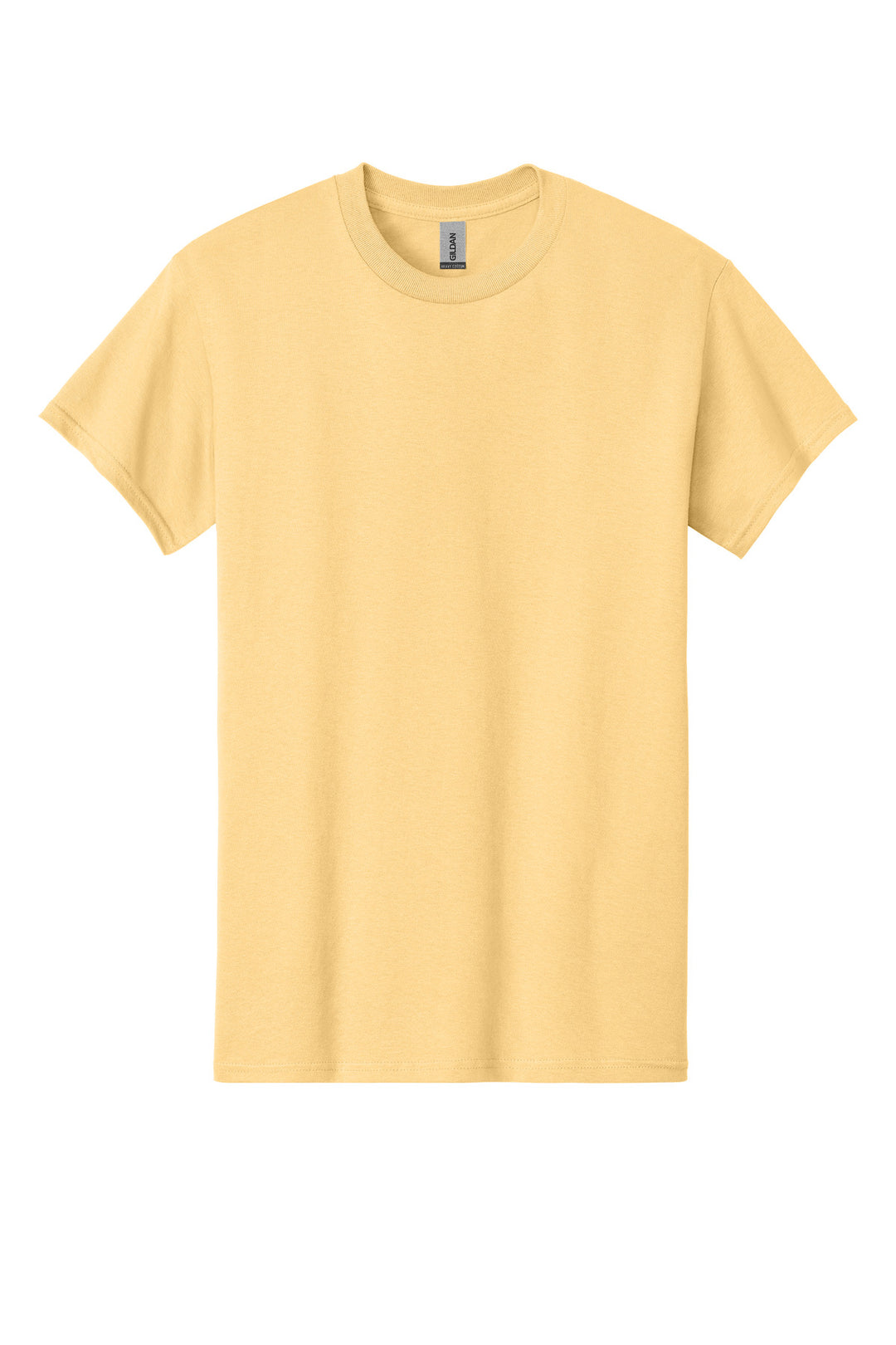 Front View of Yellow Haze Gildan - Heavy Cotton 100% Cotton T-Shirt. 5000