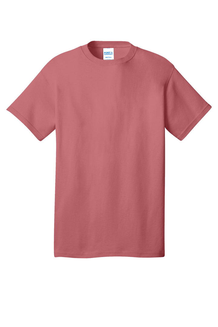 Front View of Zinnia Port & Company - Core Cotton Tee. PC54