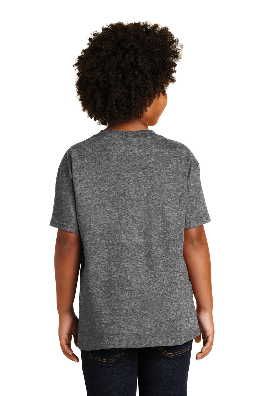 Graphite Hthr Gildan - Youth Heavy Cotton 100% Cotton T-Shirt. 5000B